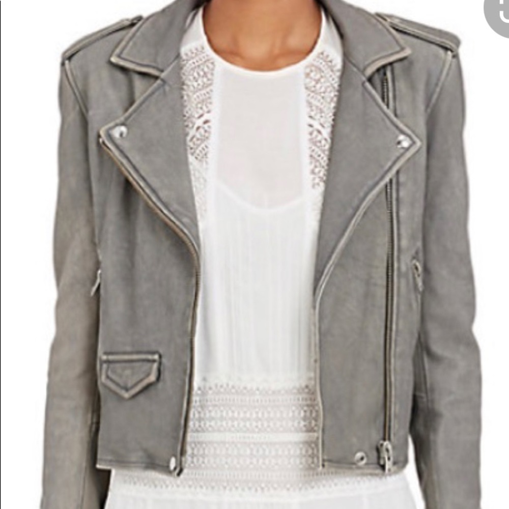 Iro Ashville Leather Jacket Size 42, Large